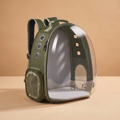 Sac à dos de transport pour chat, vert armée