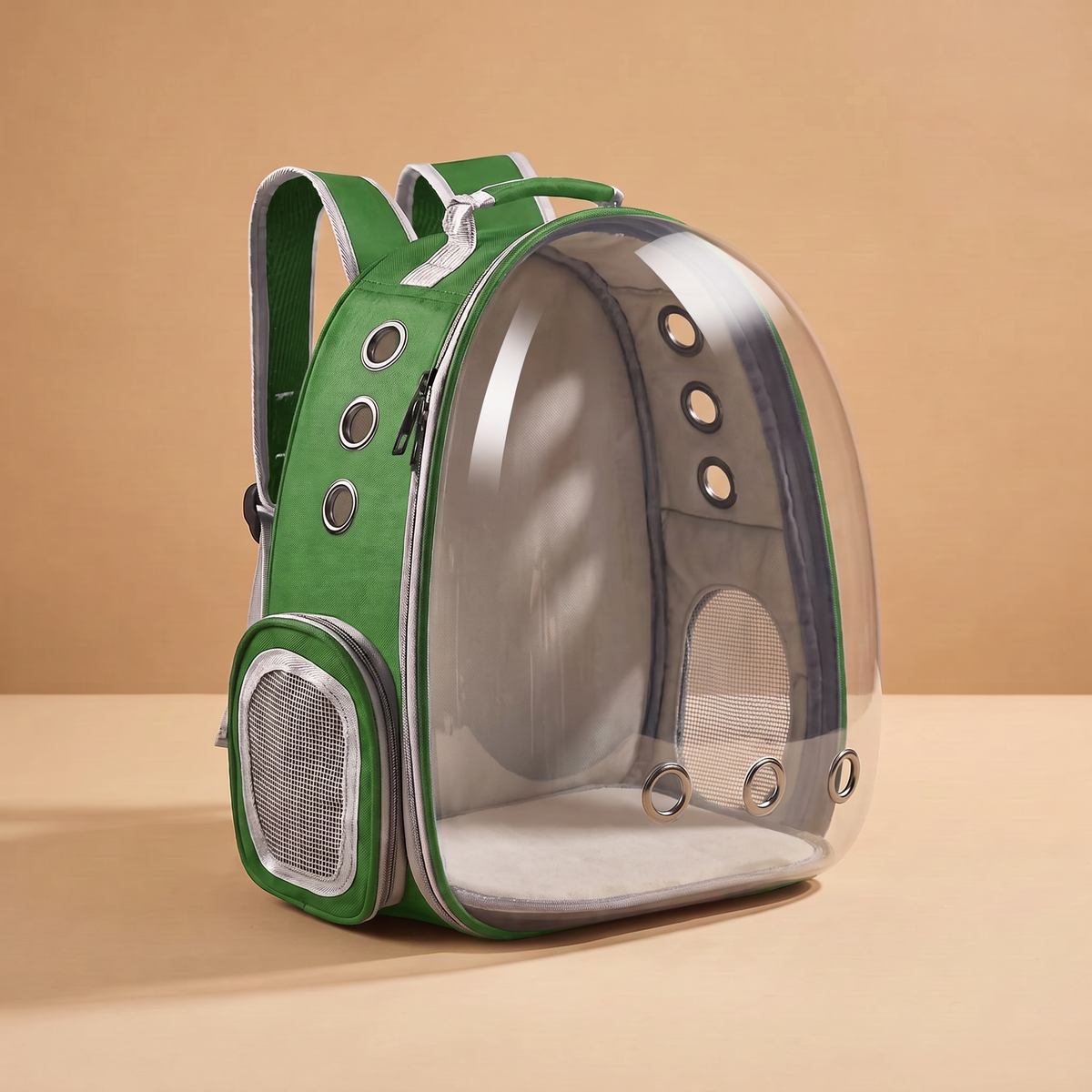 Sac à dos de transport pour chat, vert