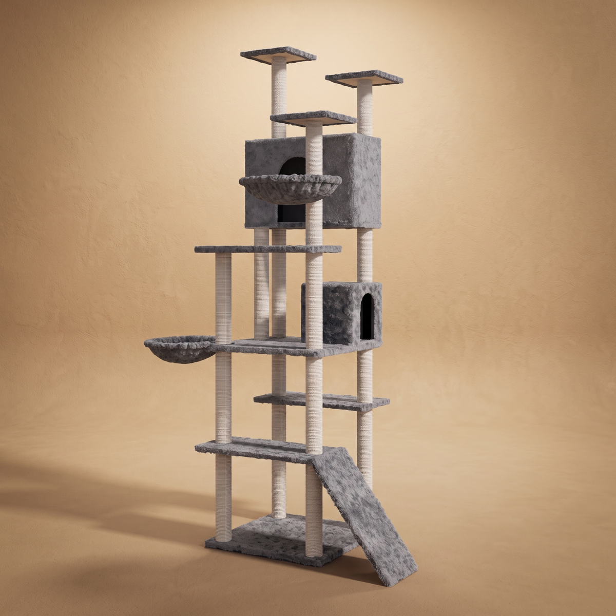 Arbre à chat 191 cm, coloris gris anthracite