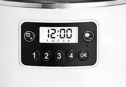 Panneau de commande du distributeur : écran LCD et touches de programmation 1 à 4