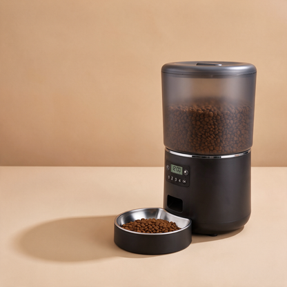 Distributeur automatique de croquettes 4 L, coloris noir