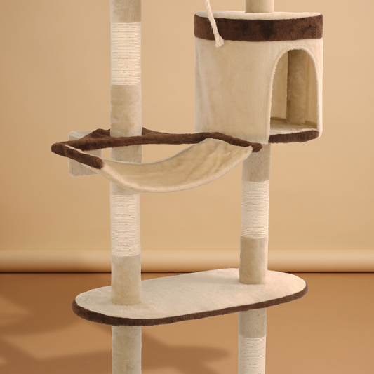 Arbre à chat mural 194 cm, détail